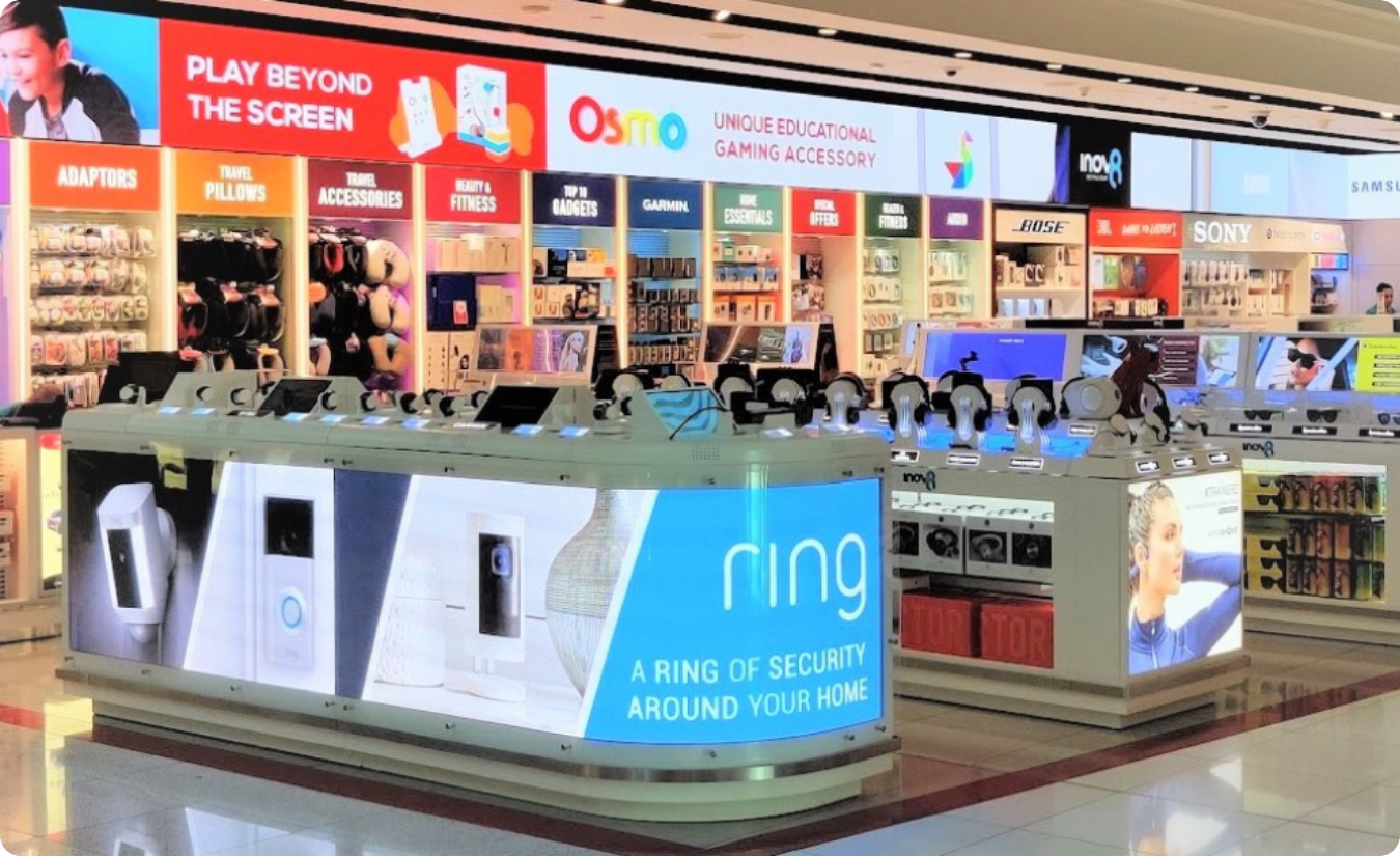 Ring branded shop-in-shop in airport duty-free