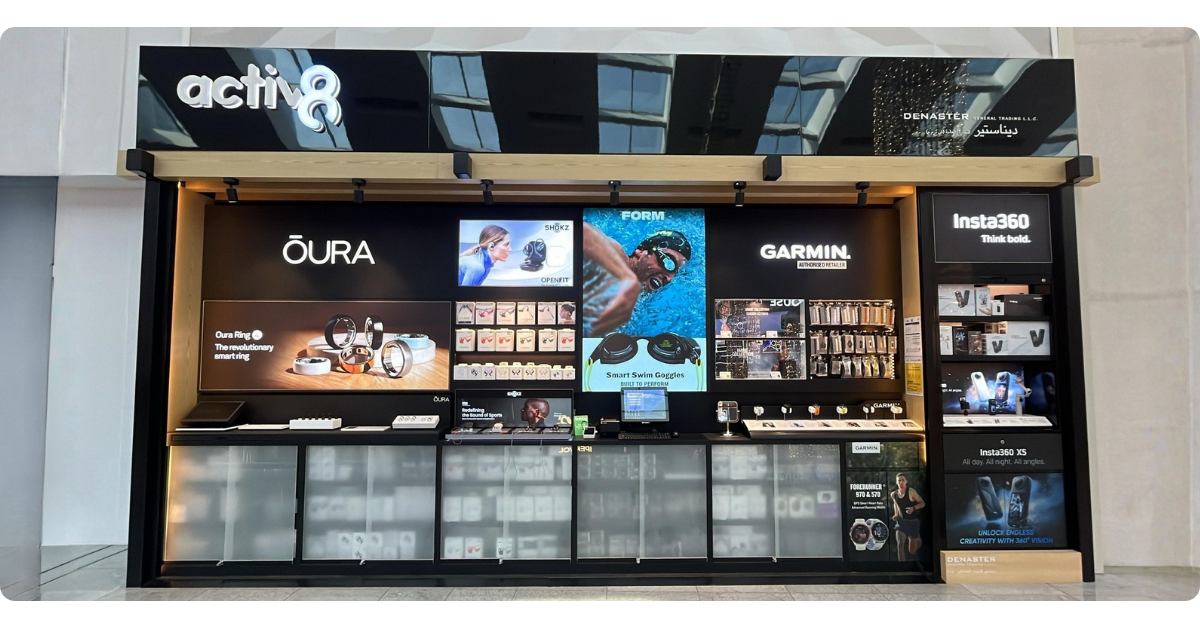 Denaster branded activ8 retail installation